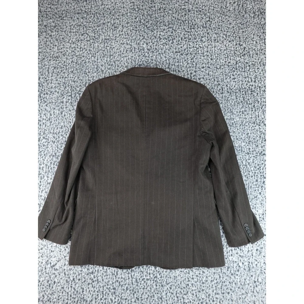 Banana Republic Blazer Mens 42S Brown Pinstripe Cotton 3-Button Sport Coat